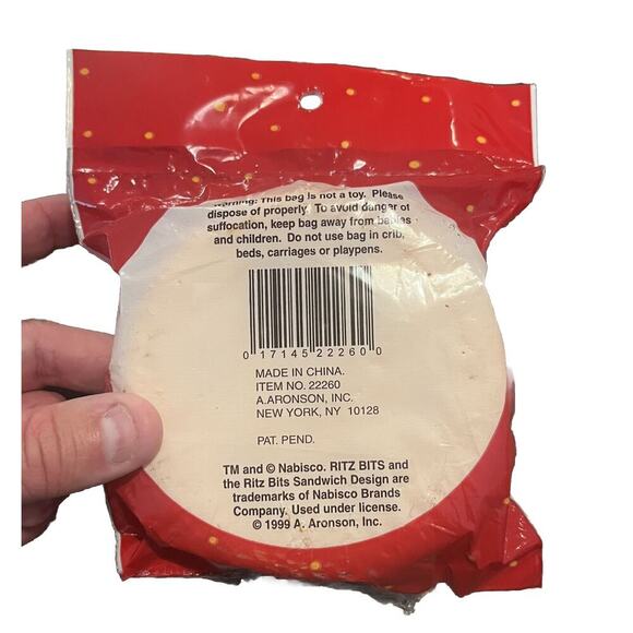 1999 Ritz Bits Cracker Container Plastic Storage Round Advertising Box Snack - Picture 2 of 2